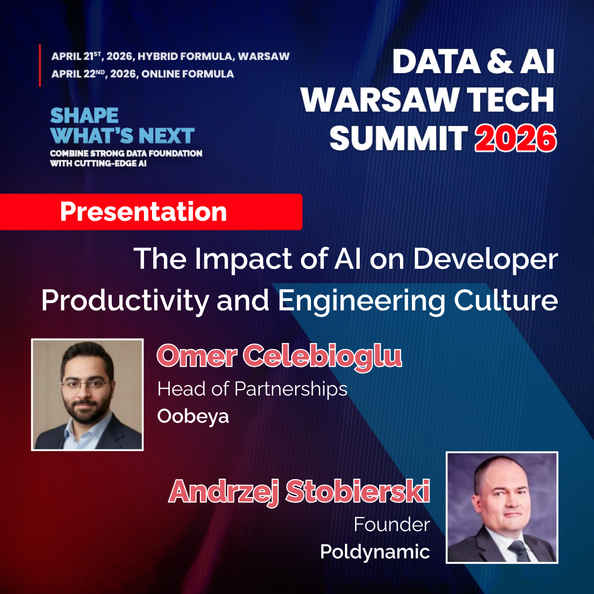 Data & AI Warsaw Tech Summit presentation visual
