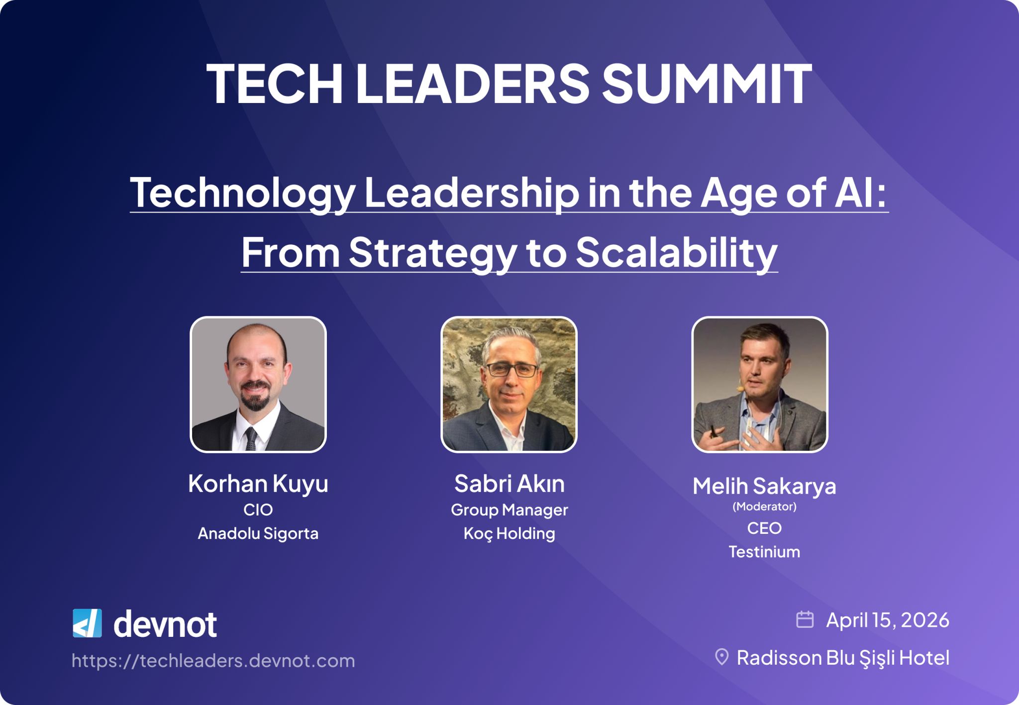 Technology Leadership in the Age of AI panel visual